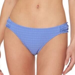 Jessica Simpson Smocked Hipster Bikini Swim Bottom